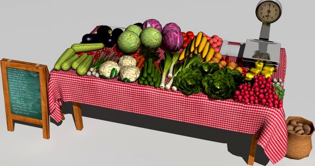 Vegetable stand 3D Model