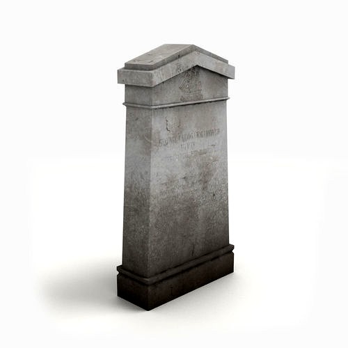 Lowpoly Tombstone 4