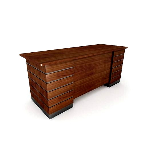 Wood Metal Two Tone Office Desk