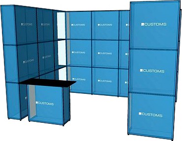 The exhibition portable T3 Cube stand 39