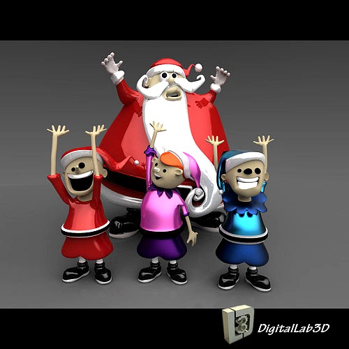 Santa Claus with Elves