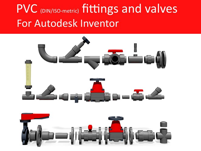 Autodesk Inventor CAD library - Piping No 3