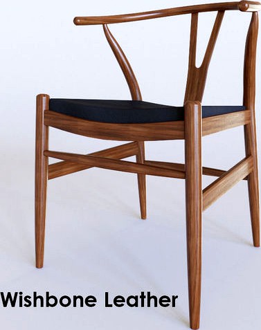 Chair Wishbone Leather Stool