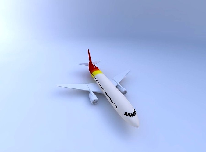 737-300 Commercial Jetliner w Texture