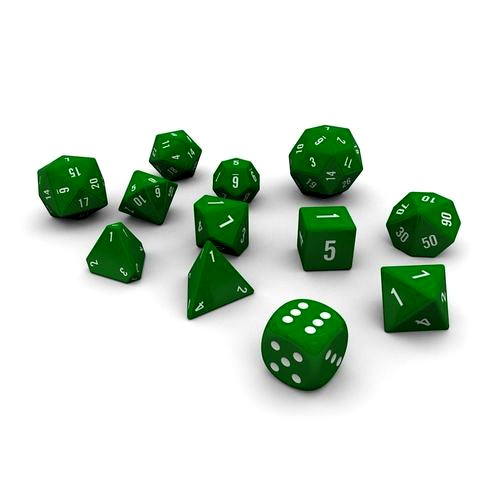 Polyhedral Dice Set - Green