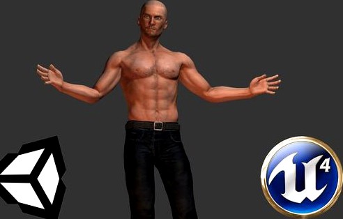 Rigged Character Gabriel UE4 Unity Game Ready