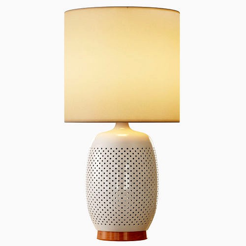 Pierced Ceramic Table Lamp