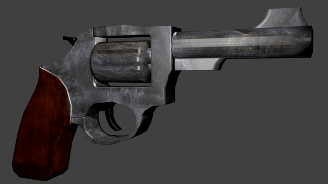 Magnum Revolver low poly