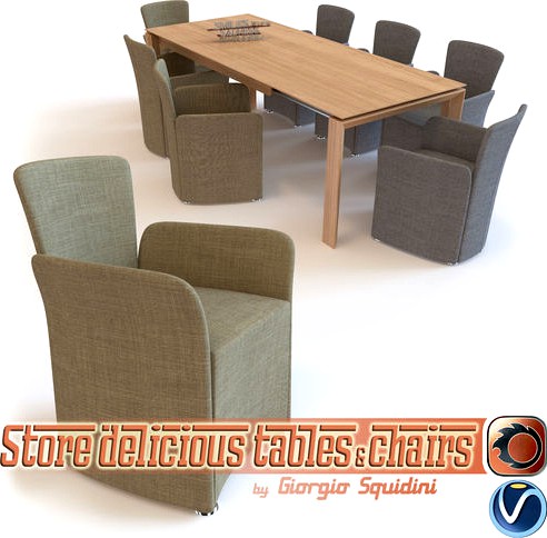 Chair NIDO  Table OMNIA dining set CALLIGARIS