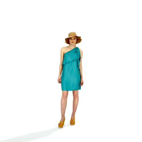 Standing Woman With Blue Dress - CWom0328-HD2-O01P01-S