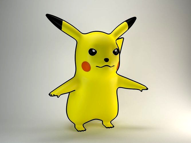 Pikachu Pokemon Rigged and Morphed