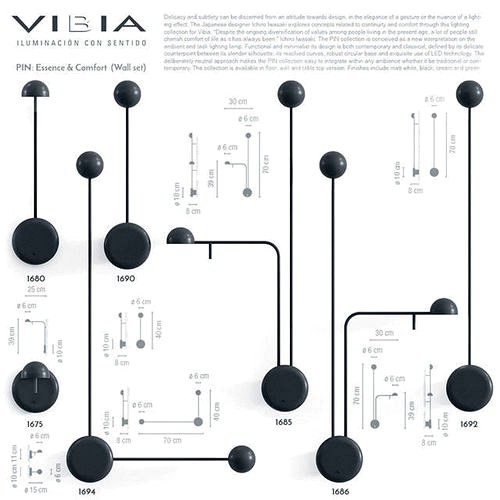 Vibia Pin wall set