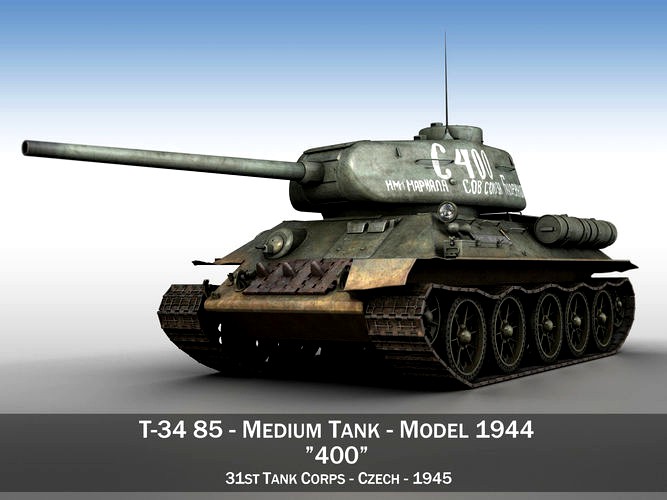 T-34 85 - Soviet medium tank - 400