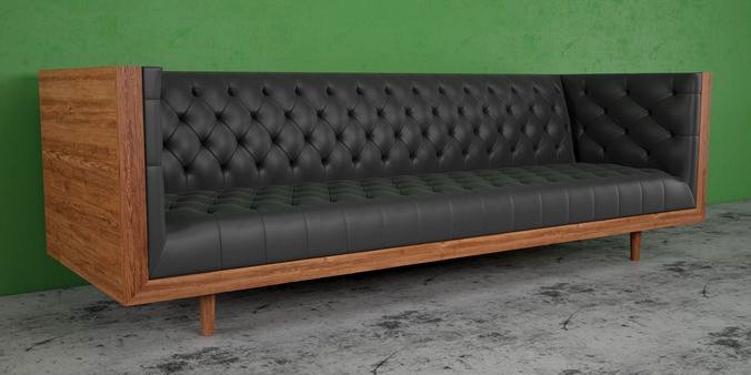 Mid Century Tufted Sofa