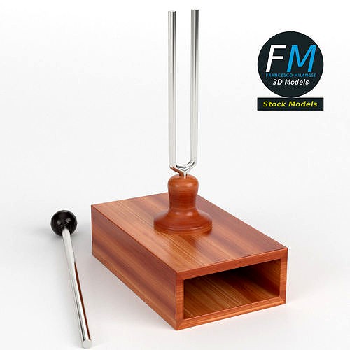 Tuning fork on resonator box