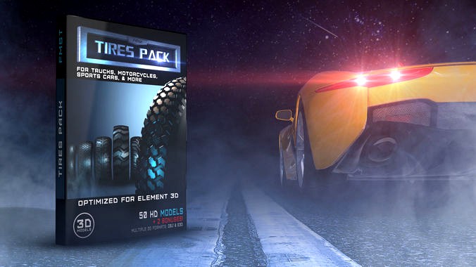 3D HD Models tires pack for Element 3D version 2
