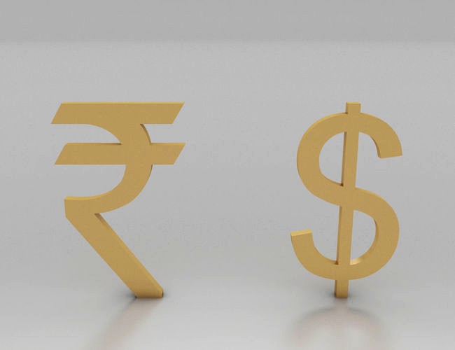 Rupee and Dollar Symbols