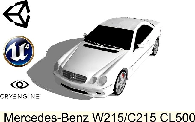 Mercedes-Benz  CL500 Low Poly