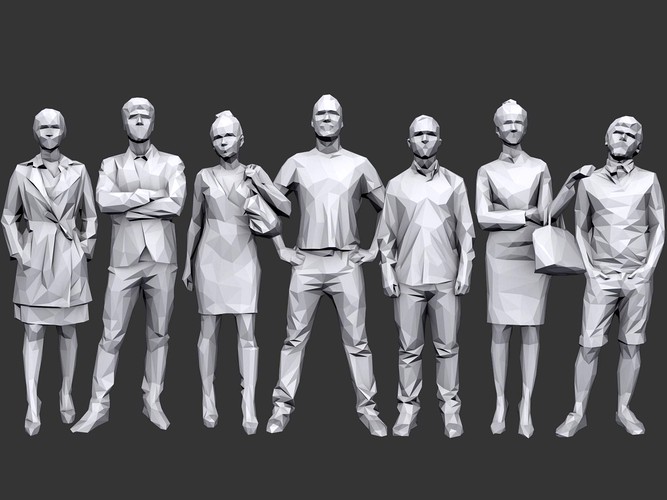 Lowpoly People Casual Pack