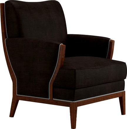 Black And Dark Brown Armchair