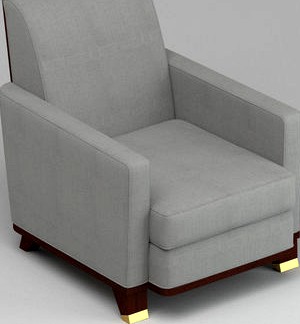 Grey And Brown Armchair  1