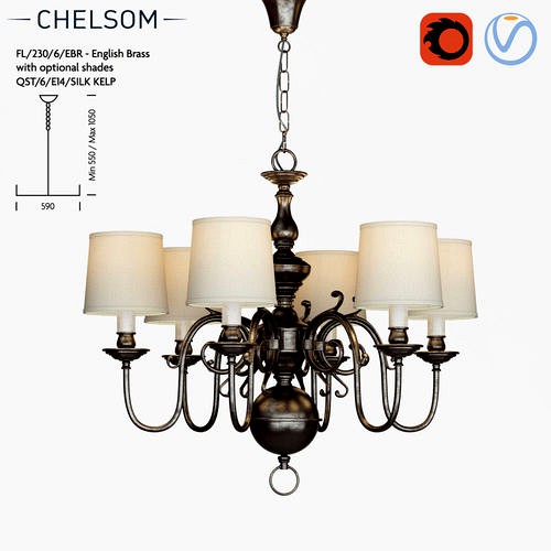 Chelsom Flemish FL 230 6 EBR chandelier