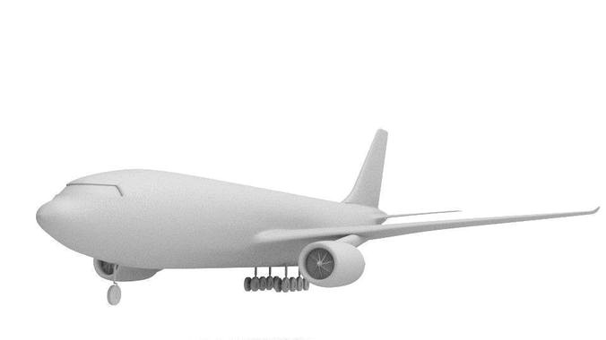 Commercial Plane HIGH POLY