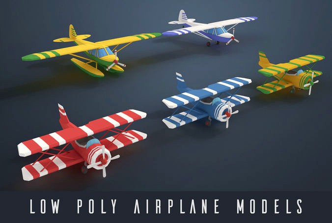 Low poly airplanes