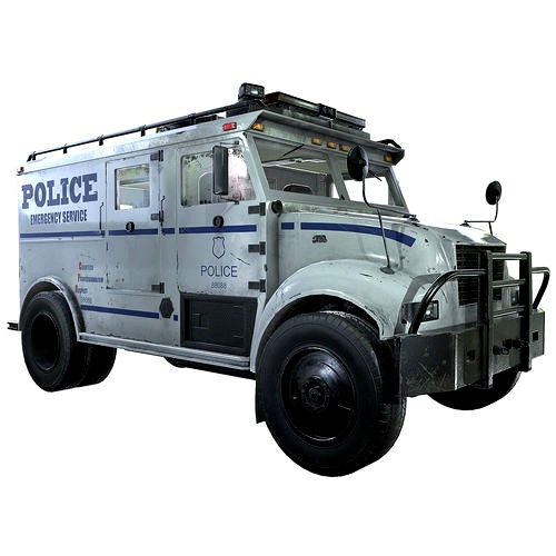 SWAT Truck 3d Vehicle Game Ready