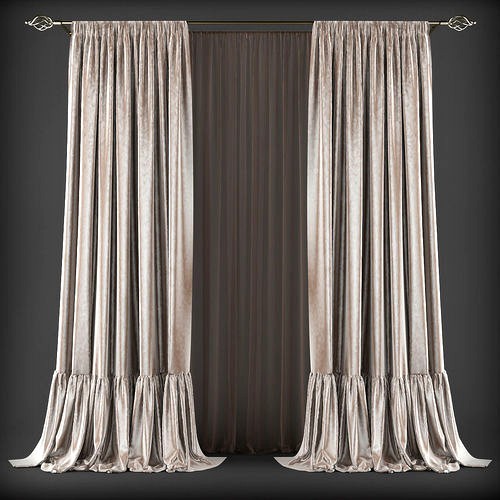 Curtain 3D model 251 VR