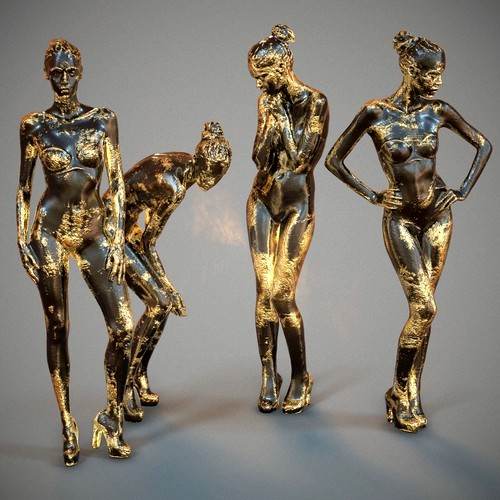 Golden Girl 4 Statues