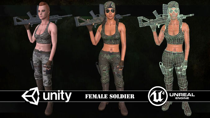 Customizable Female Soldier Classic Style