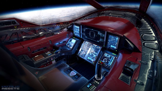 Sci Fi Light Fighter Cockpit