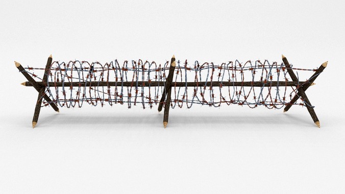 Lowpoly Barb Wire Obstacle