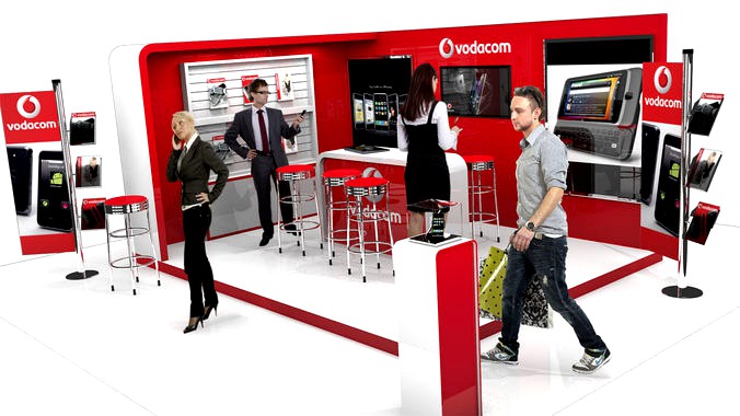 Vodacom Mobile Exhibition stand for trade shows