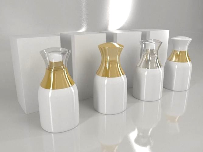 4 Luxury Bottle and Box - White edition