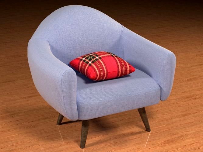 Armchair with a pillow