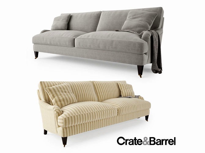 Crate and Barrel Essex Sofa with Casters