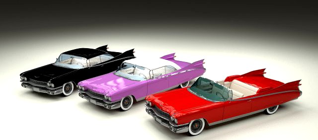 1959 Cadillac Eldorado 62 Series Pack 3D Model