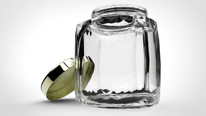 Glass jar with lid