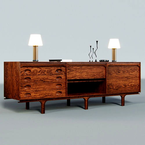 Sideboard by Gianfranco Frattini and Michael Berman Cylinder lam