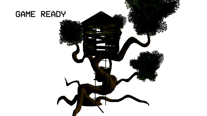 Game Ready Fantasy Tree and Treehouse