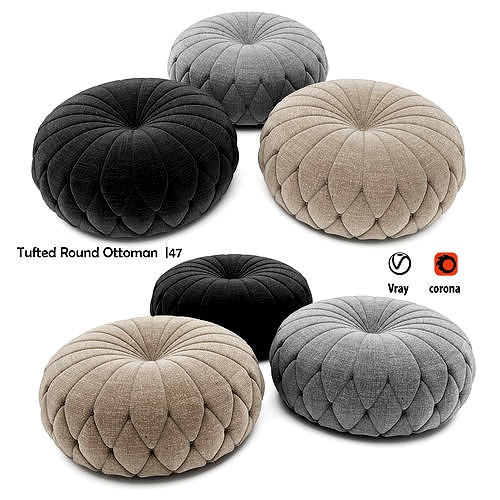 Tufted Round Ottoman