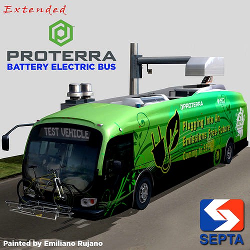 Proterra electric 40 Foot bus SEPTA green livery