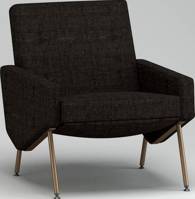 Black Tapestry Lounge Chair