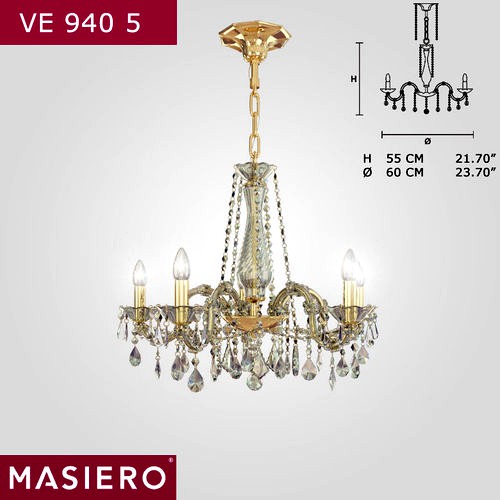 Masiero VE940 5 chandelier