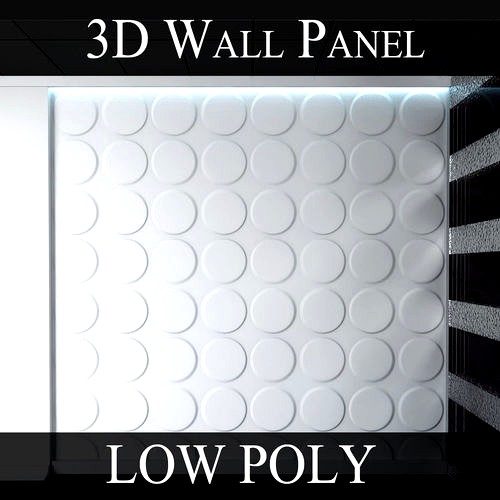 3D Wall Panel - LOW POLY - Ellipses