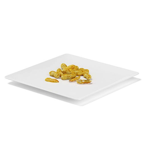 Peanuts on White Plate