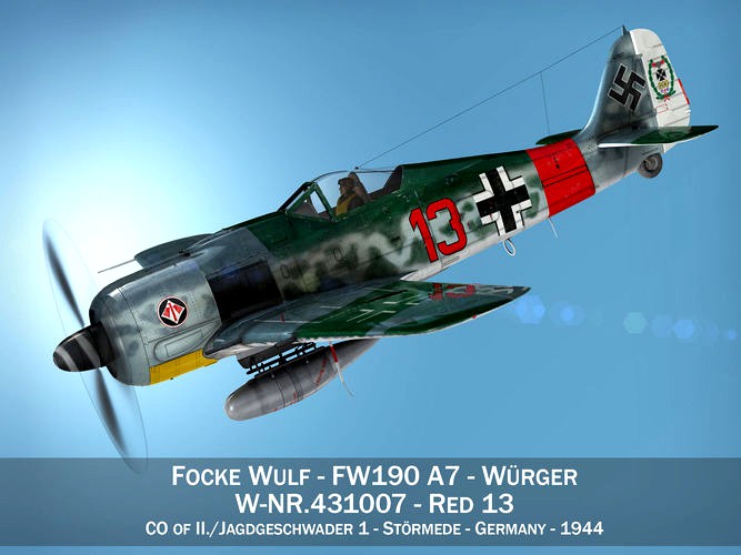 Focke Wulf - FW190 A7 - Red 13