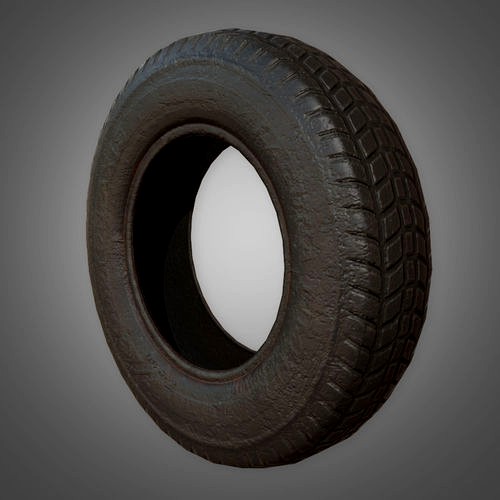 GEN - Old Rubber Tire - PBR Game Ready